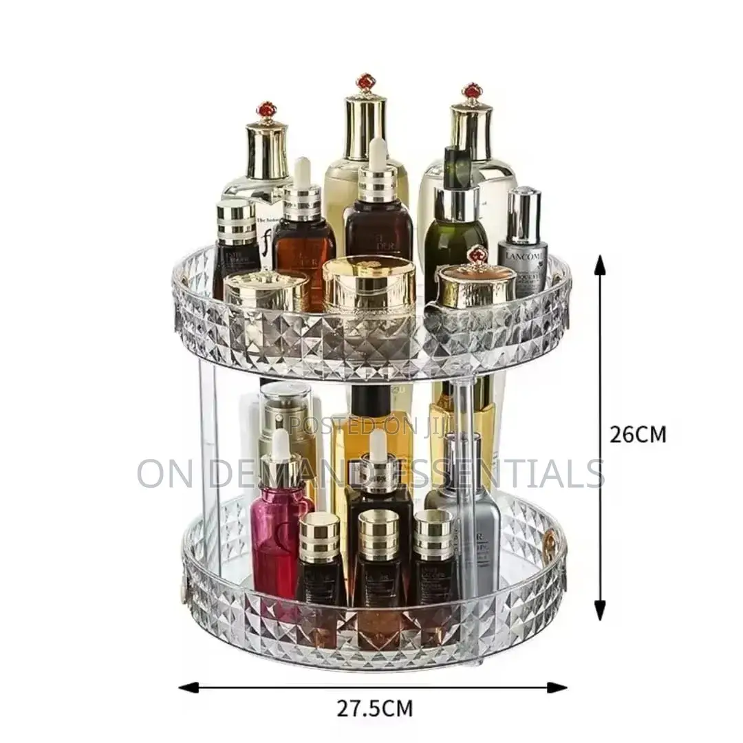 2-Tier Diamond Pattern Rotating Lazy Susan