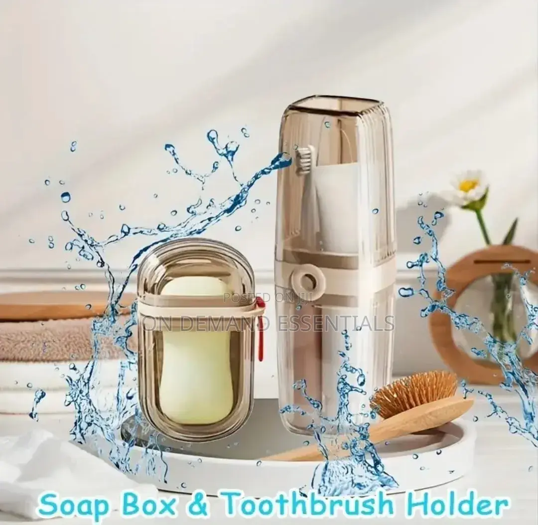Portable Travel Soap Box and Toothbrush Holder Set