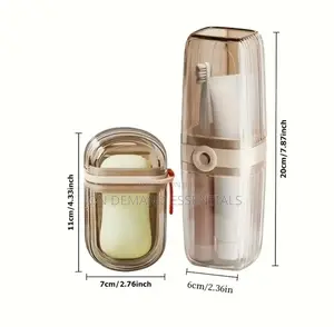 Portable Travel Soap Box and Toothbrush Holder Set
