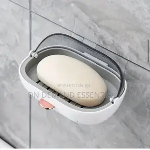 1pc Flip-Cover Wall-Mounted Soap Box