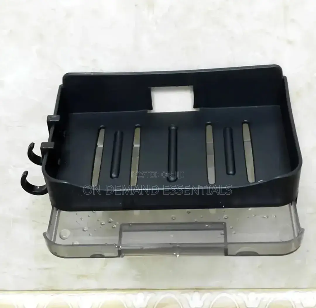 Soap Dish With Drain Tray +2 Hooks