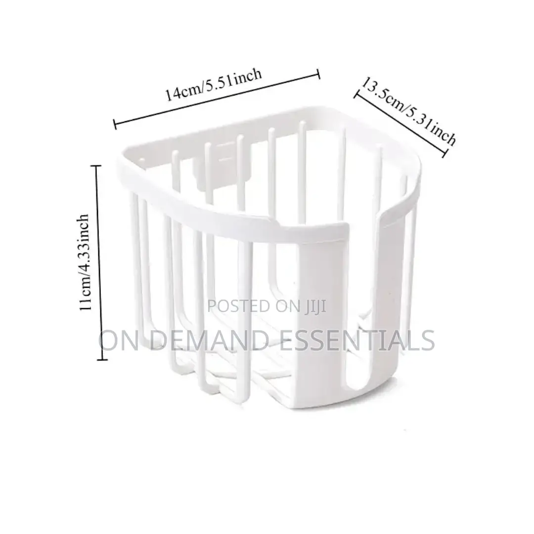 Punch-Free Toilet Paper Holder Shelf Bathroom Kitchen Tissue Box