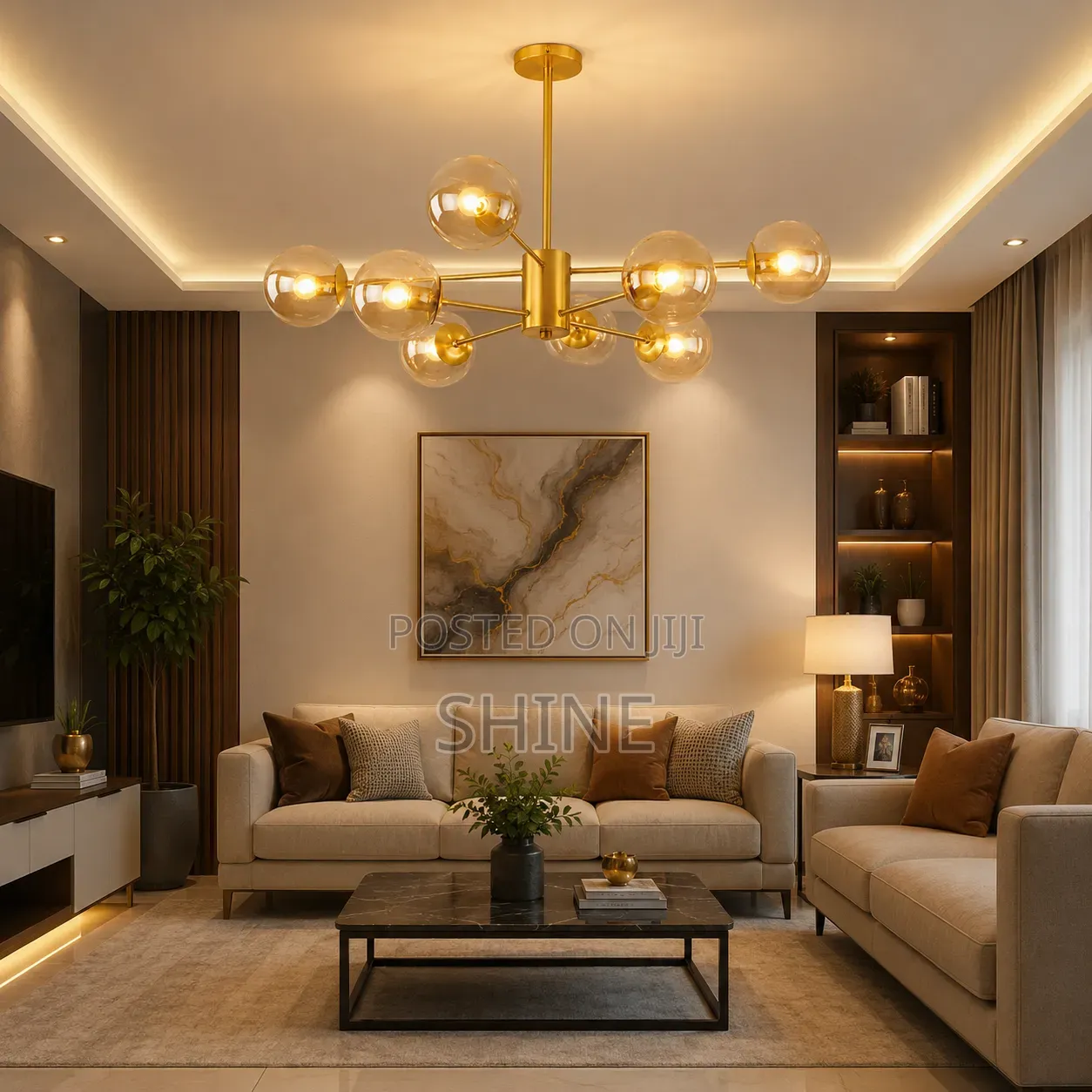 Sputnik Glass Chandelier