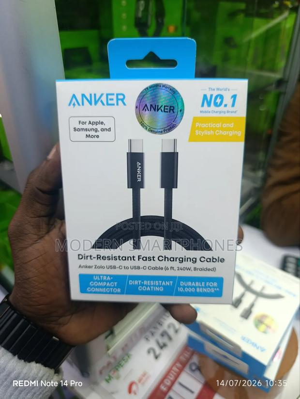 Anker Zolo USB-C to USB-C Cable (6ft, 240W, Braided, Dirt Resistant) - main view