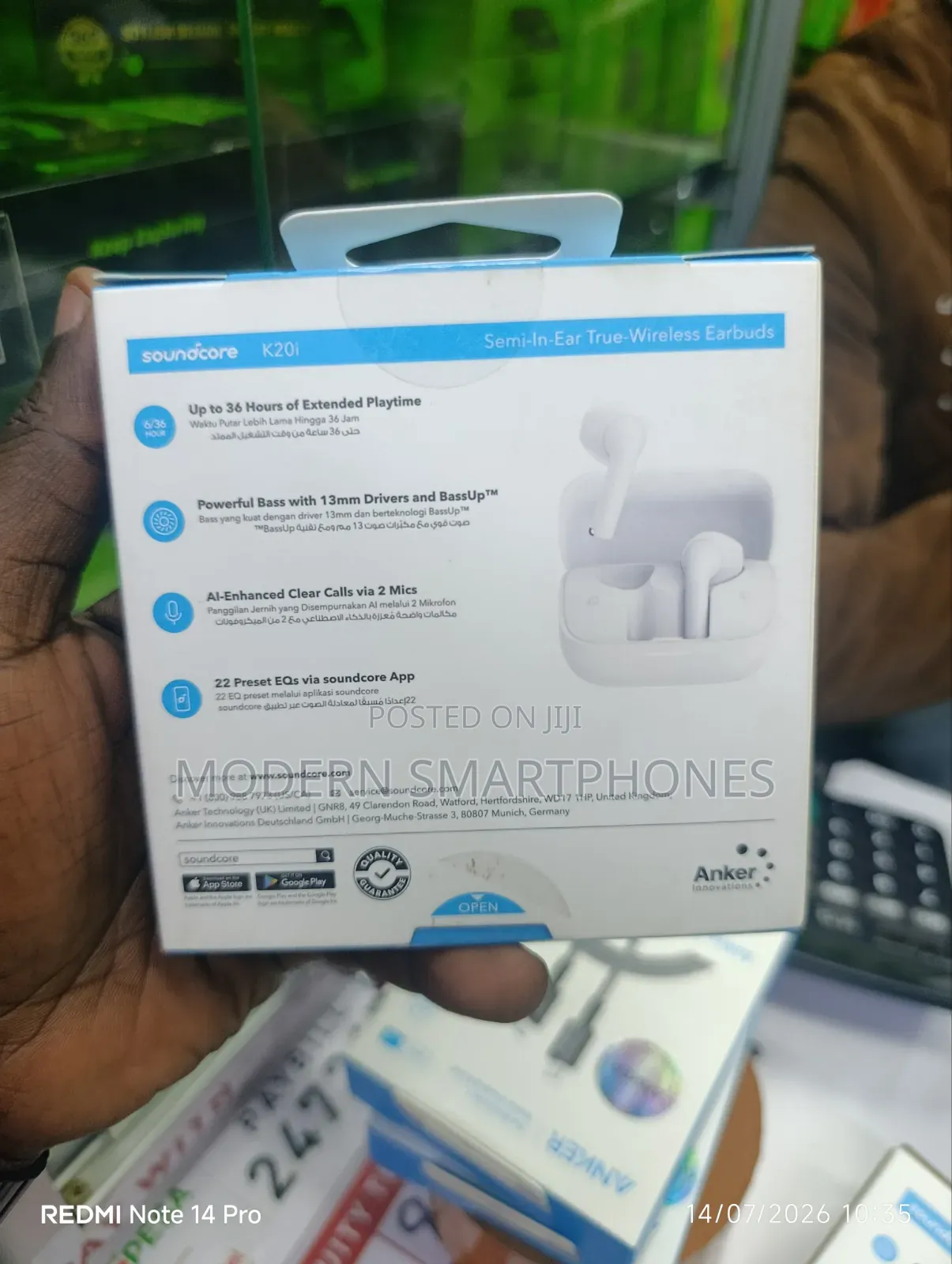 Anker Soundcore K20i | Semi-in-Ear Wireless Bluetooth Earbuds