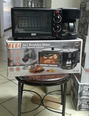 REKI 3-in-1 Breakfast Maker With Coffee Maker, Oven Frying Pan