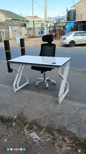 Home Office Desk With Swivel Adjustable Chair