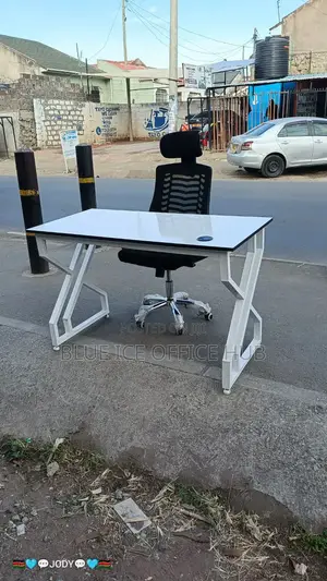 Home Office Desk With Swivel Adjustable Chair