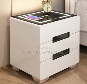 Nightstand: NovaSmart Bedside Cabinet With LED Wireless Charging