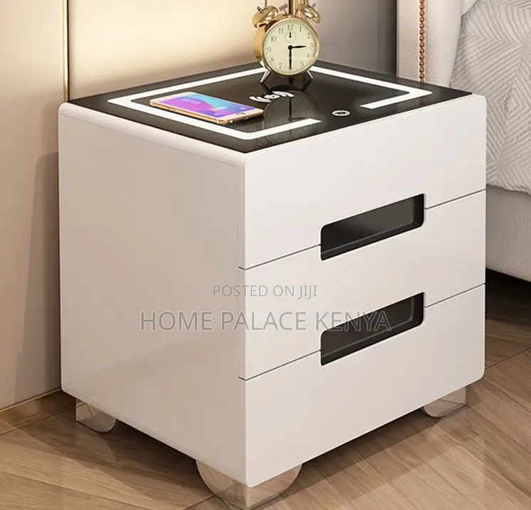 Nightstand: NovaSmart Bedside Cabinet With LED Wireless Charging