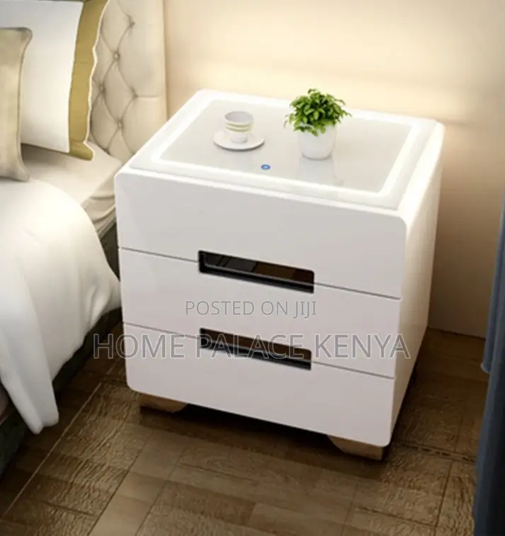 Nightstand: NovaSmart Bedside Cabinet With LED Wireless Charging