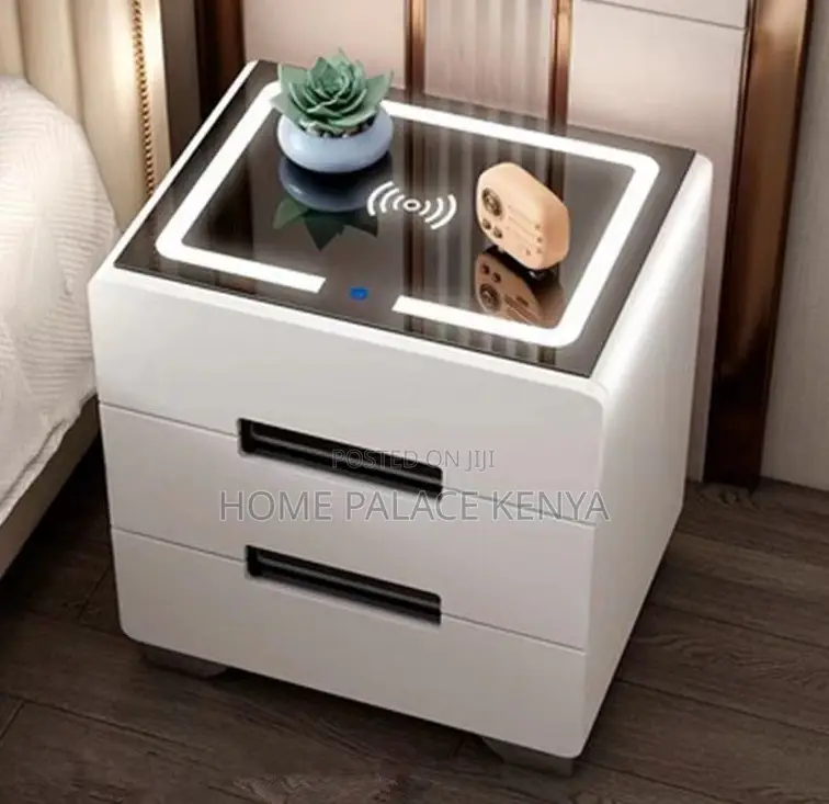 Nightstand: NovaSmart Bedside Cabinet With LED Wireless Charging