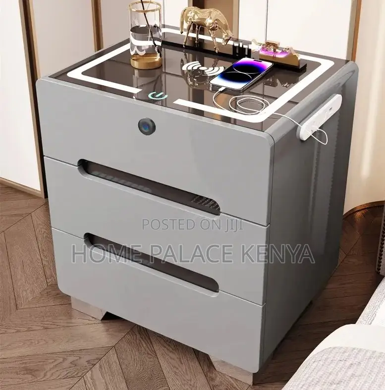 Nightstand: NovaSmart Bedside Cabinet With LED Wireless Charging