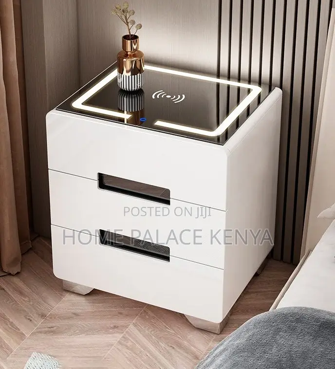 Nightstand: NovaSmart Bedside Cabinet With LED Wireless Charging