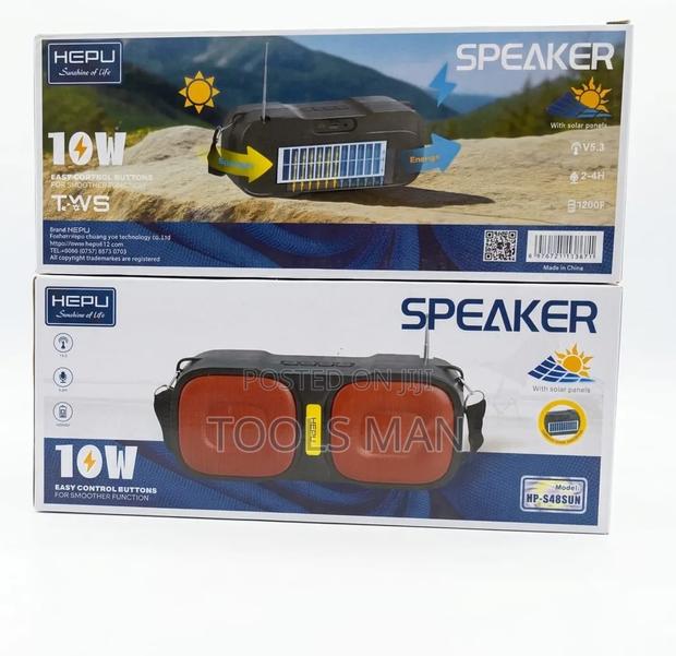 HEPU 10W Solar Powered Bluetooth Speaker - TWS FM Radio.