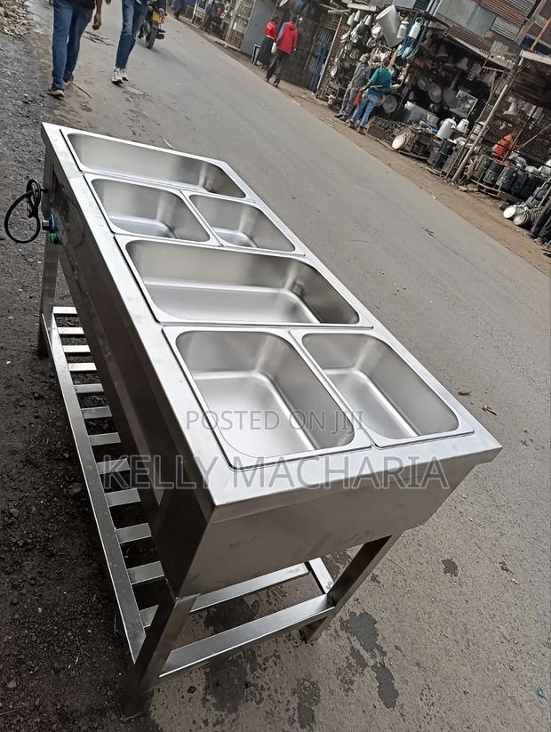Modernized Stainless Steel Food Warmers and Display