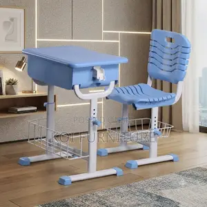 Home Desk; Brown Kids Desk Chair Set for Home and School