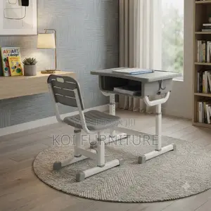 Home Desk; Brown Kids Desk Chair Set for Home and School
