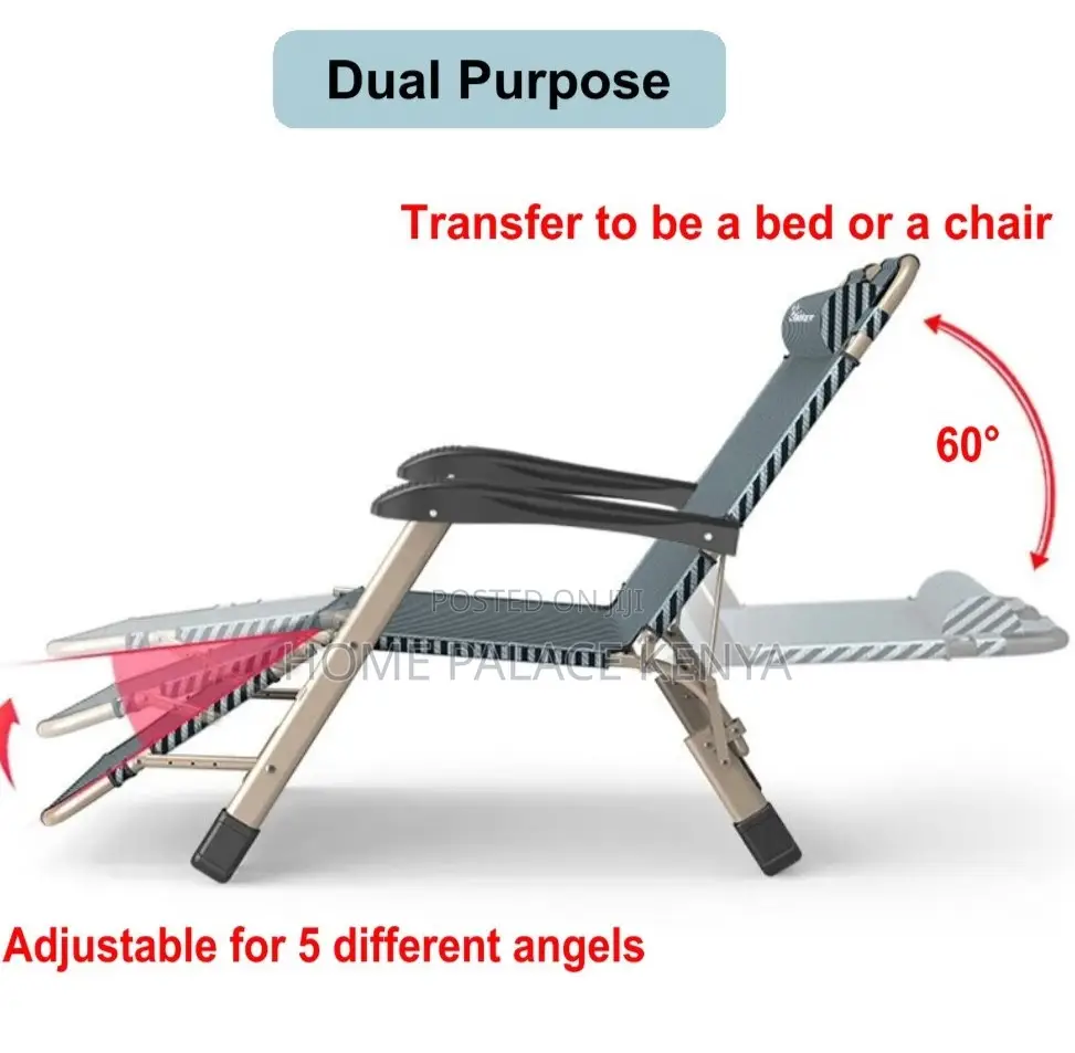 Foldable Lounger: Dual Purpose Convertible Chair to Bed Lounger