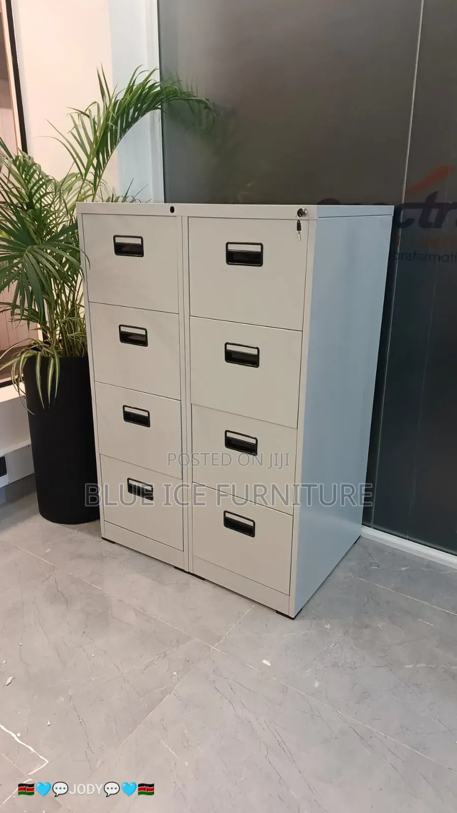 Strong Metallic 4 Drawer Storing Cabinet With Locks