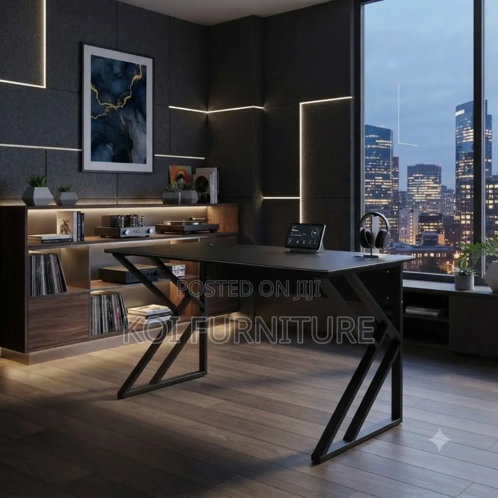 Office Desk;Black Style Home Office Working Computer Study Desk