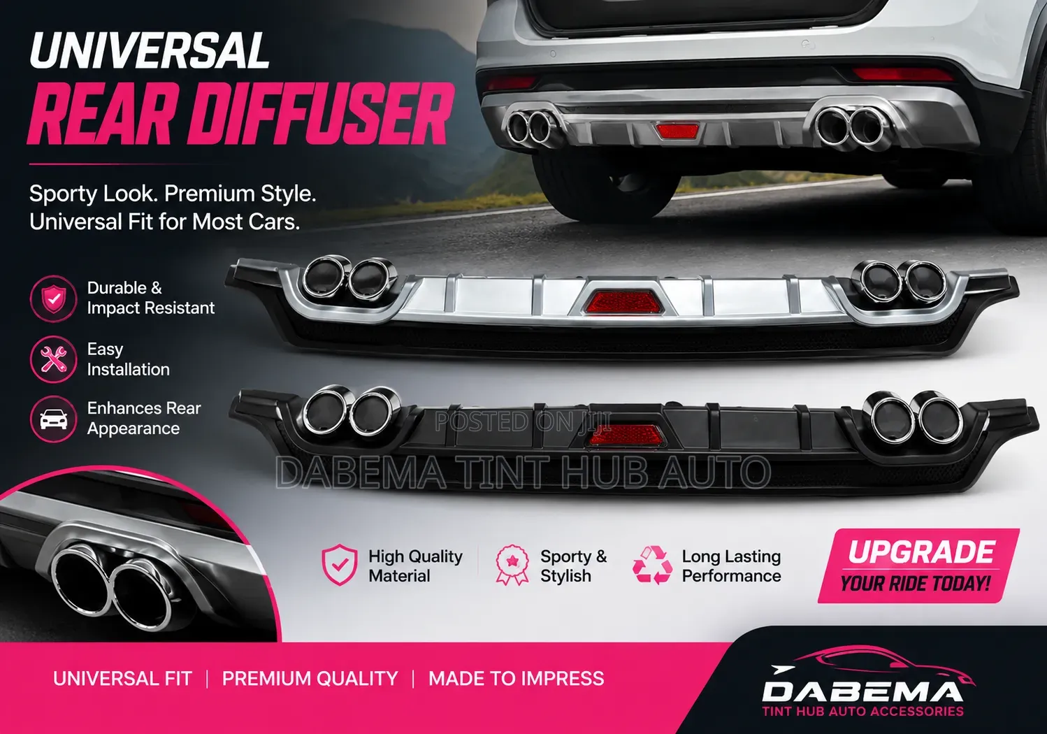 Universal Rear Diffuser Kit