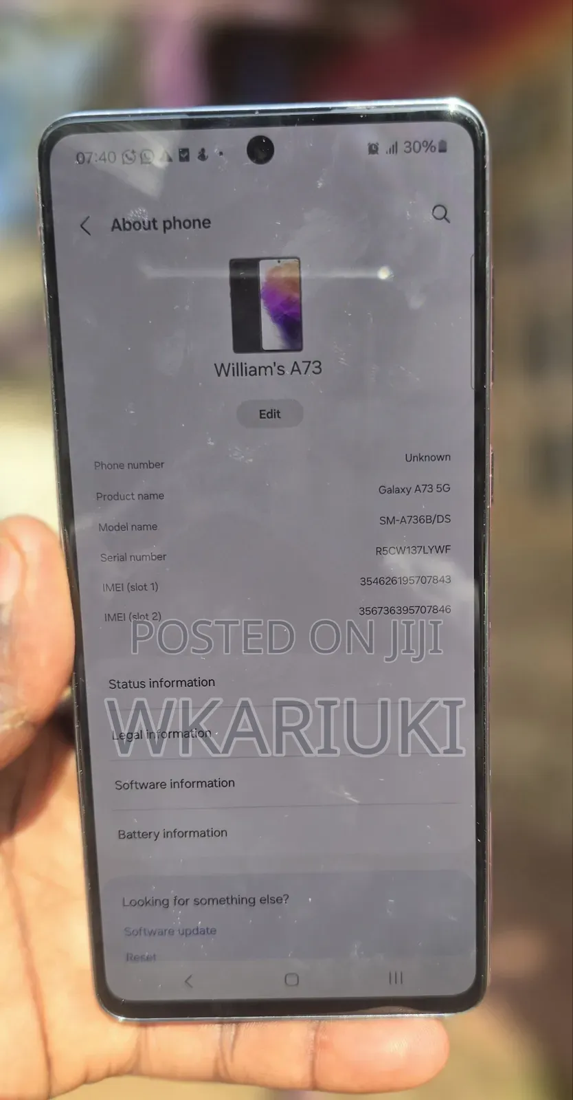 Samsung Galaxy A73 5G 256 GB Blue