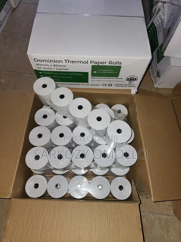 Premium 80×80mm Thermal Paper Rolls for POS Printers