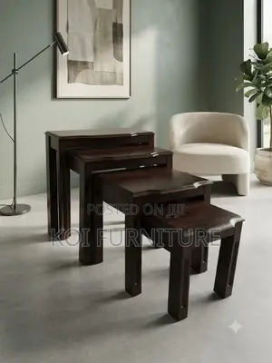 Coffee Table; Triplet Mahogany Executive Home Office Cene Coffee Table
