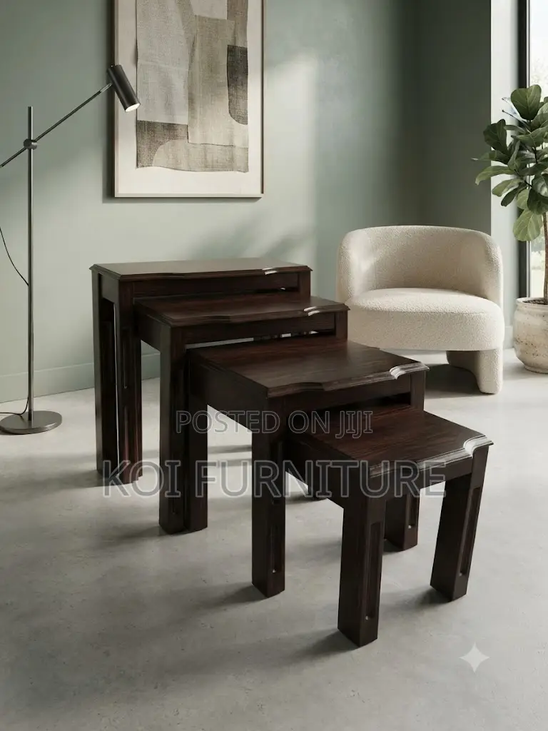 Coffee Table; Triplet Mahogany Executive Home Office Cene Coffee Table