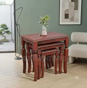 Coffee Table; Triplet Mahogany Executive Home Office Cene Coffee Table