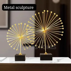 Executive Metal Abstract Spiked Sculpture _Haw