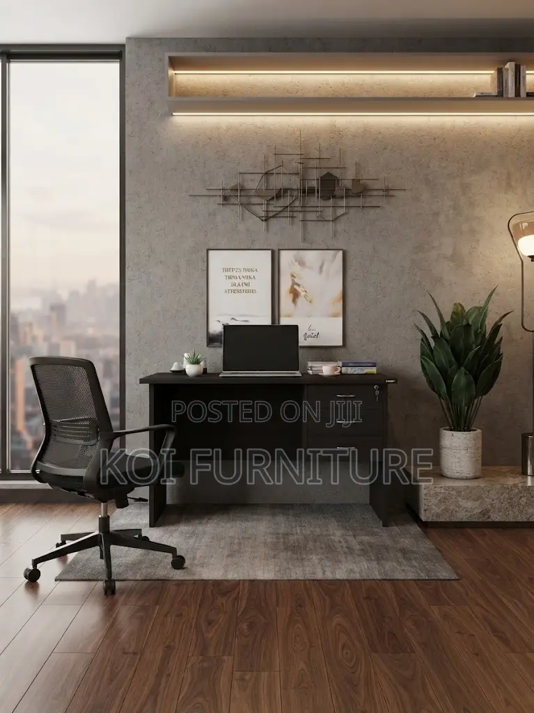 Office Desk; 1 Meter Home Office Clerical Style Gray Desks