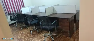 Modern 8 Way Office Workstation Desk Set