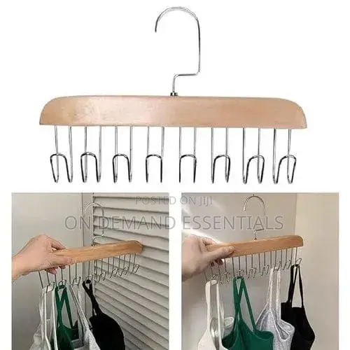 8 Hook Solid Wood Bra Hanger/Multipurpose Hanger