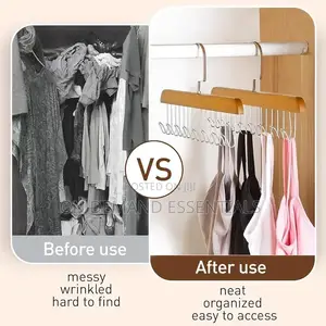 8 Hook Solid Wood Bra Hanger/Multipurpose Hanger