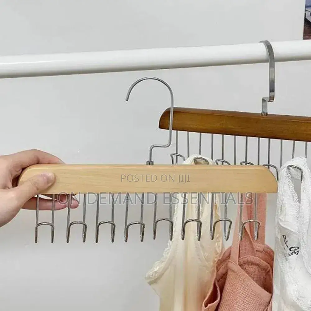 8 Hook Solid Wood Bra Hanger/Multipurpose Hanger