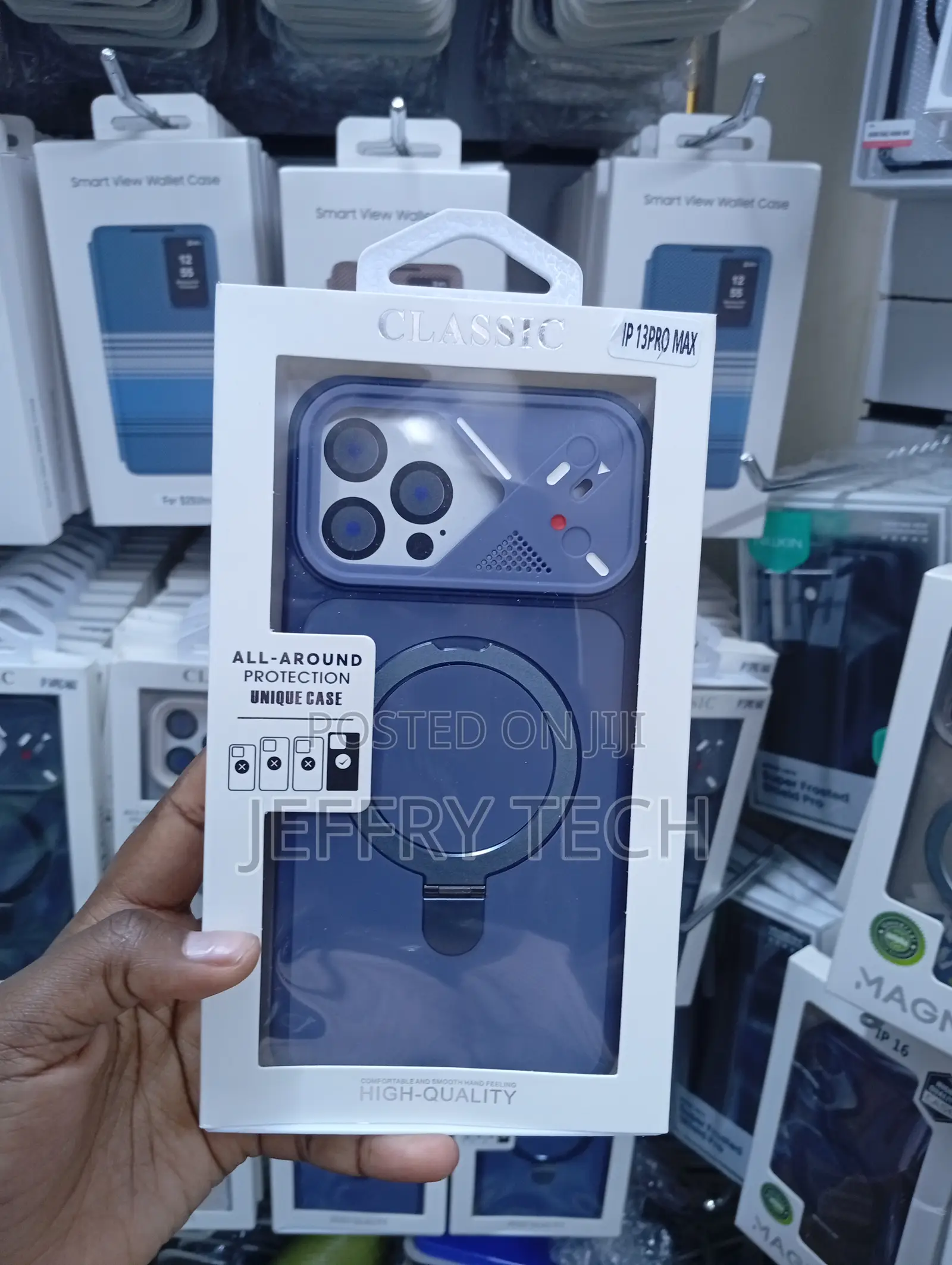iPhone 13 Pro Max Blue 2-in-1 Armor Magnetic Case