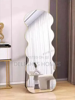 40*150cm Unbreakable Modern Wavy Full-Length Mirror_dav
