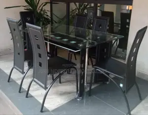 Full Portable Glass 6 Sitter Dinning Table