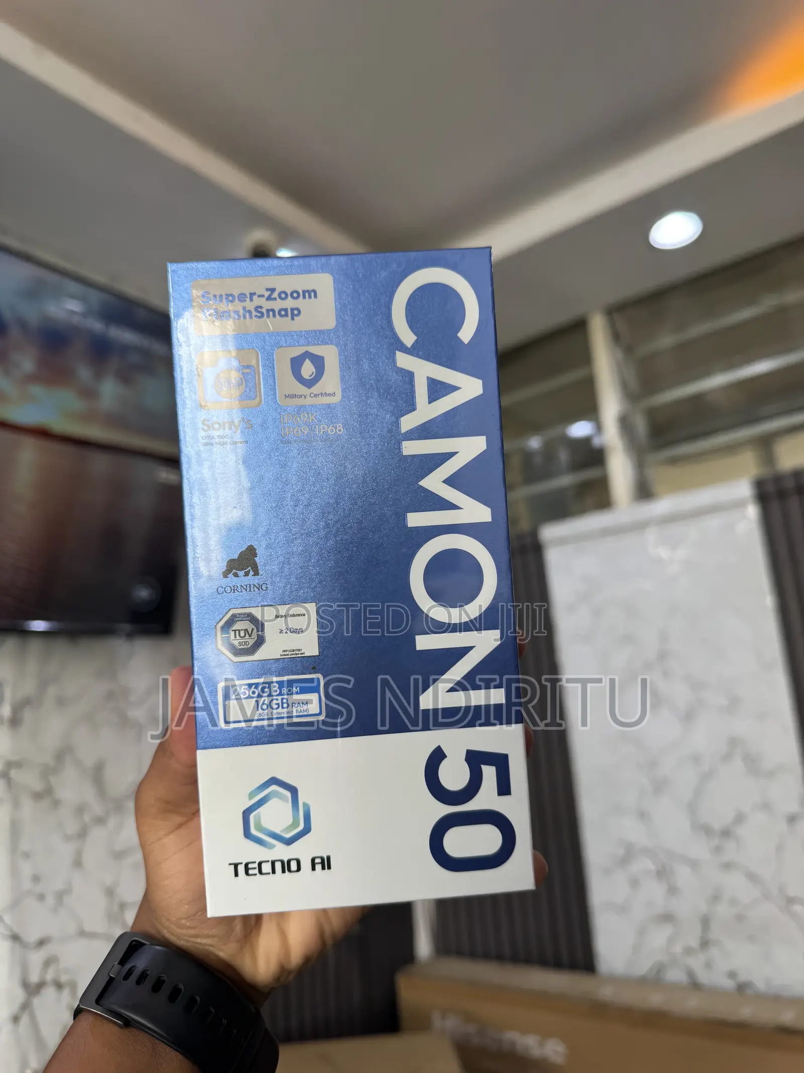 New Tecno Camon 50 256 GB Black
