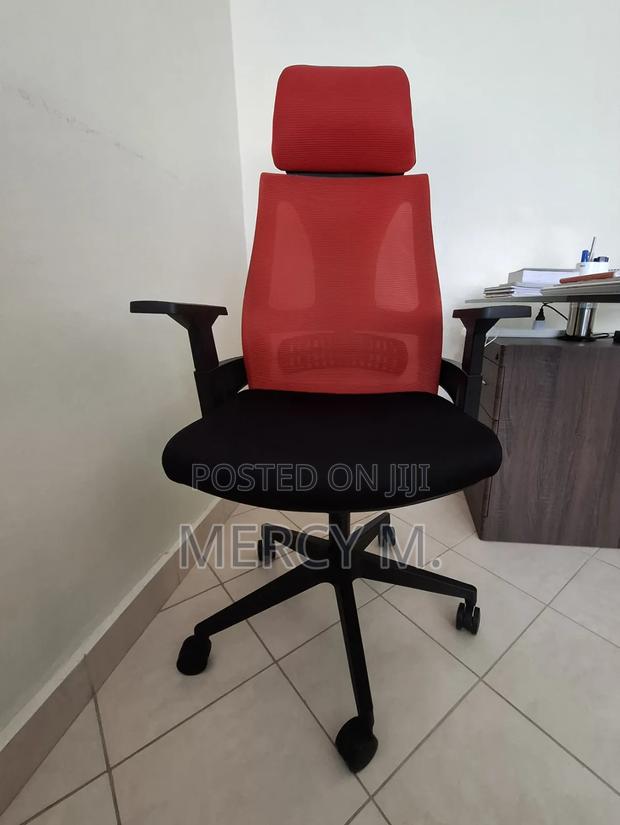 High Back Chair in Red - main view
