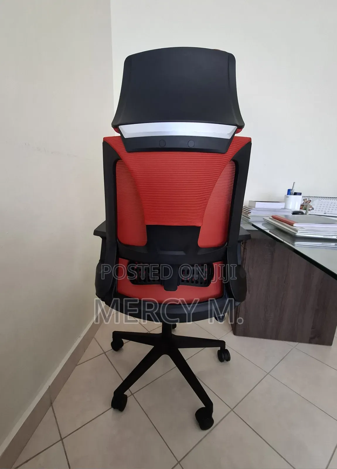 High Back Chair in Red