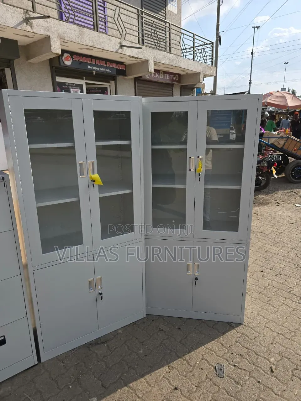 Quality Office Filling Cabinet With Half Glass Door