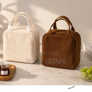 White and Brown *Insulated Lunch Bag*