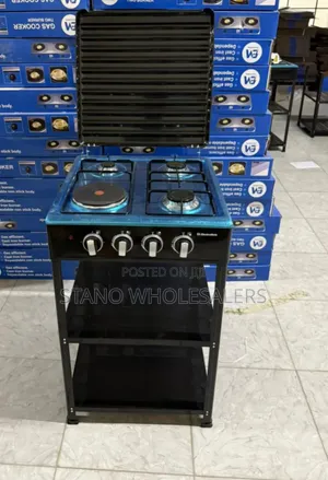 3gas 1electric Plate Rebune Standing Cooker With Shelves