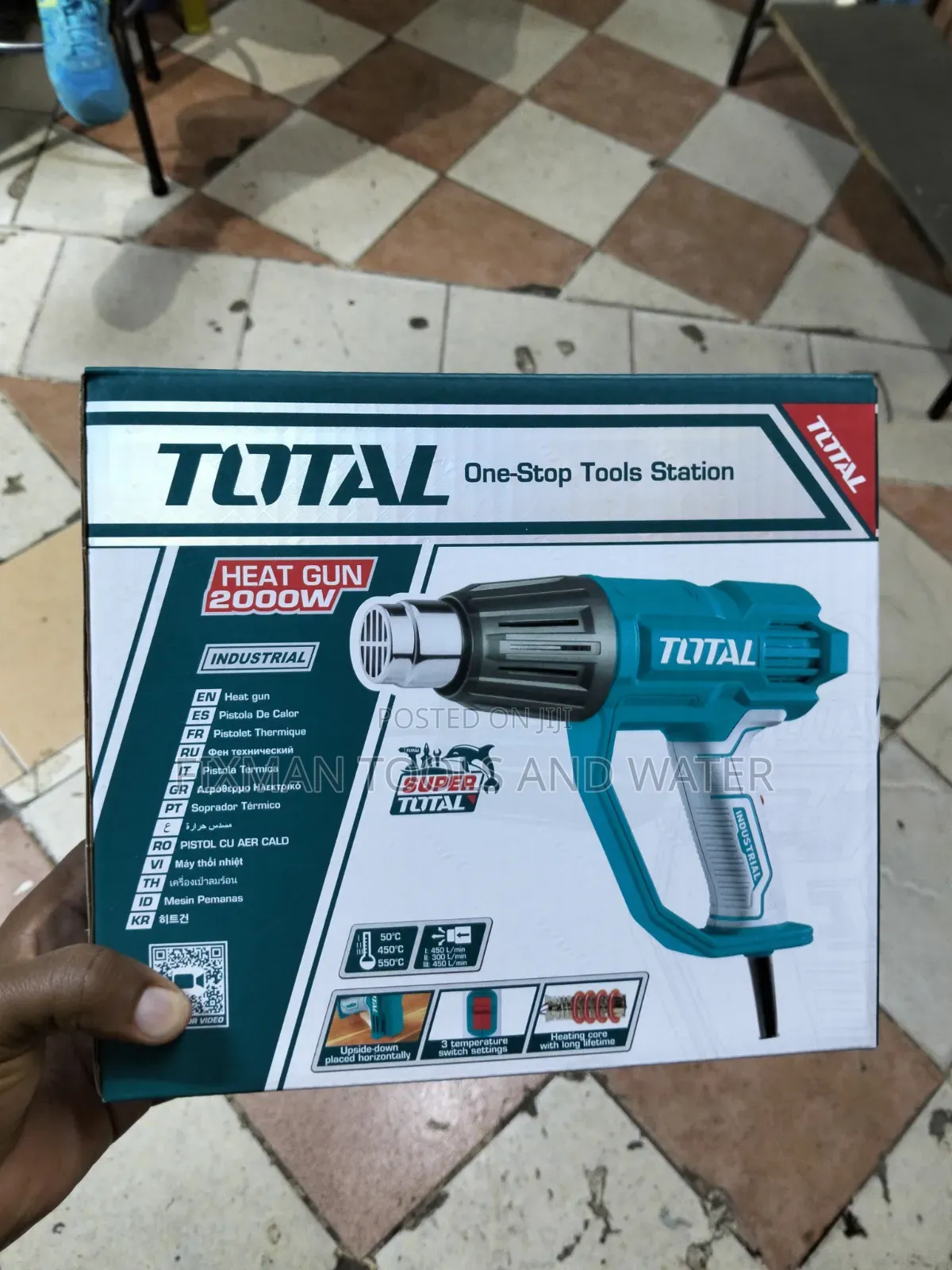 New TOTAL HEAT GUN 2000 WATTS With Accessories Hot Air Gun