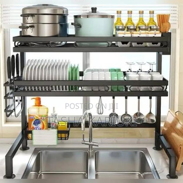 Durable Metallic Double Over the Sink Heavy Gauge