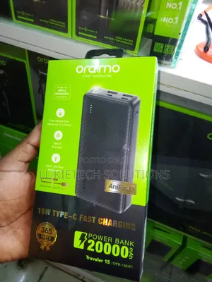 Powerbank 20000mah 15 Watts With Free Type C Cable