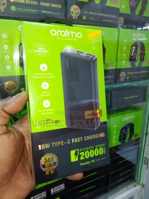 Oraimo Powerbank Reliable and Efficient Powerbank 20000mah 15 Watts